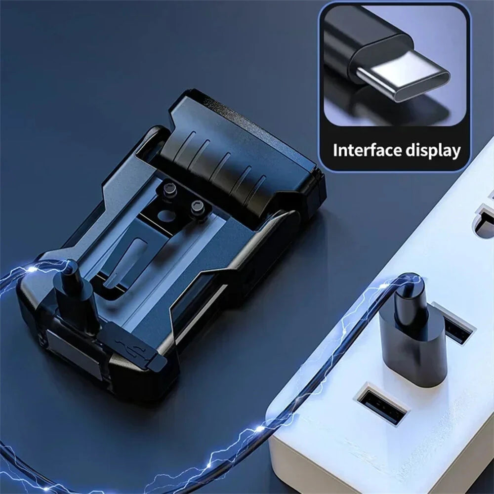 Bikight COB+SMD LED Super Bright Flashlight USB Charging Portable Camping Lantern Power Display Mini Emergency Lantern for Night Running