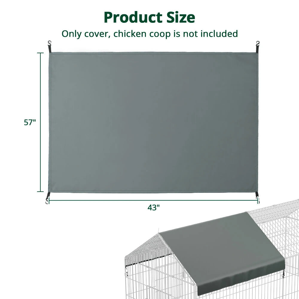 Metal Chicken Coop, 21ft x 3.5ft Chicken Run Pen for Yard with Cover Outdoor Metal Portable Chicken Tractor Cage Enclosure Crate Outside for Small Animals Duck Rabbit Hen