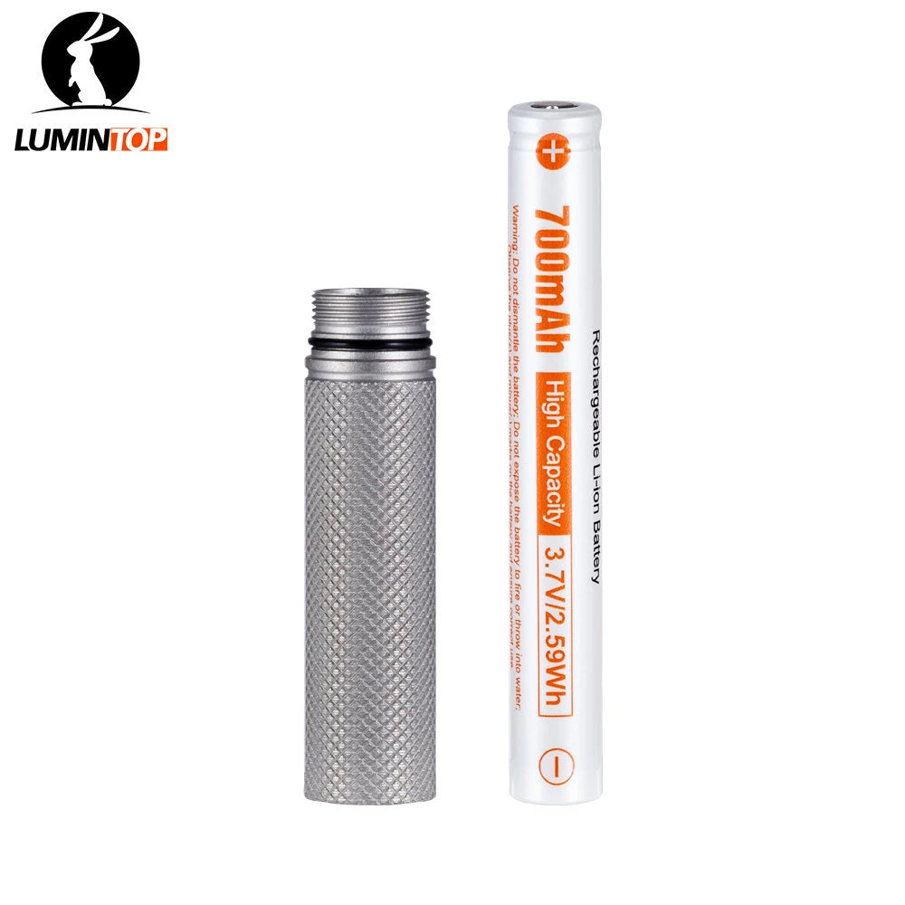Lumintop GT NANO V3.0 700LM 400M Titanium EDC LED Keychain Flashlight 10280/10750 Li-ion Battery Mini Torch, Type-C USB Rechargeable Portable Camping Light Outdoor EDC Survival Tools