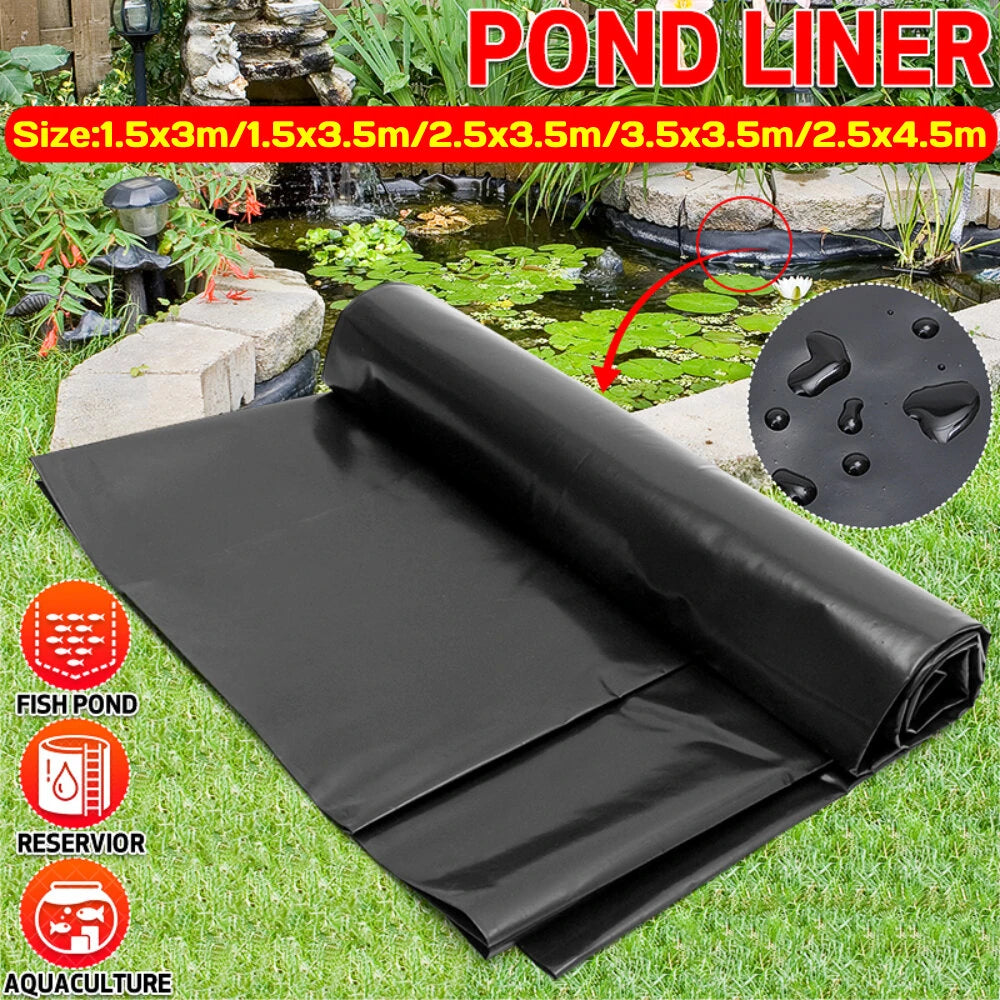 HDPE PVC Garden Fish Pond Liner Anti-Seepage Waterproof Heavy Duty Membrane Reinforced Landscaping Furniture Dust Cover
