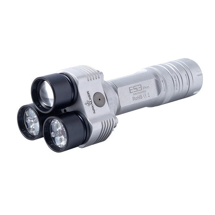 Niwalker ES3 Pro 3500LM CW & NW Multipurpose Powerful 21700 Flashlight Type-C Rechargeable Multi Light Sources Strong Light LED Torch