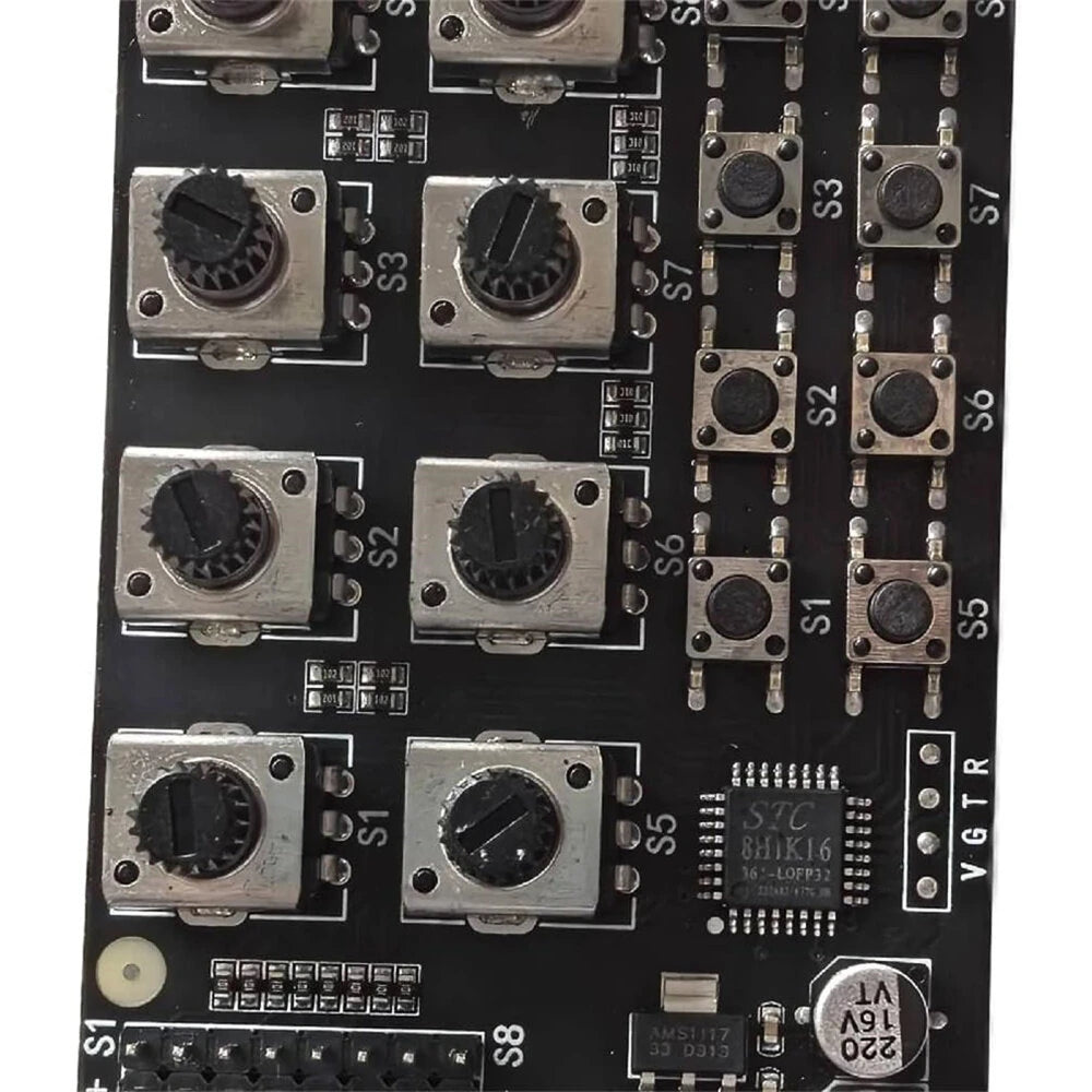 8-Channel Knob Servo Controller Board with Overload Protection PWM Digital Interface 5-8.4V High-Precision Potentiometer for Robotic Arm Manipulator Servo Testing