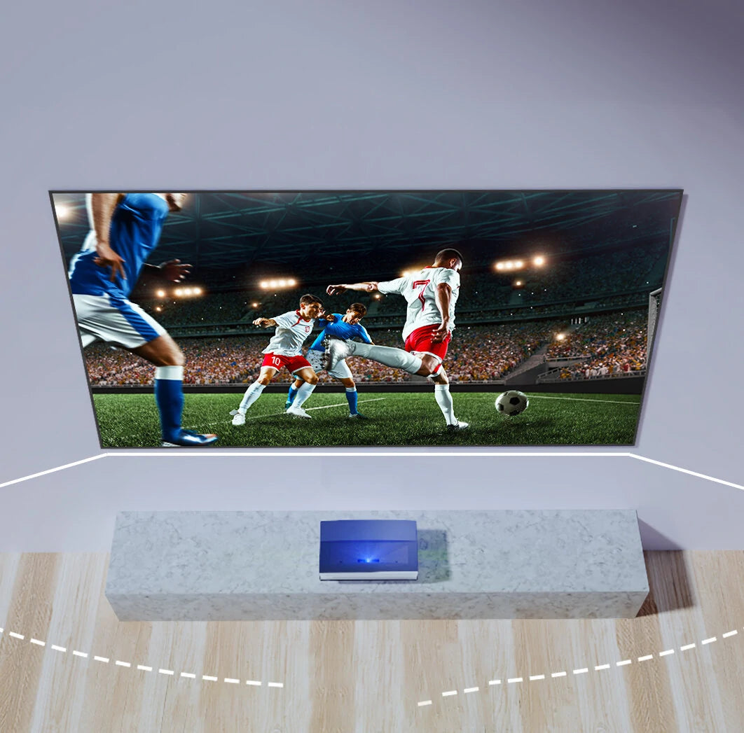 CASIRIS 8K ALR Projector Screen 100-Inch Black Grid 16:9 Aluminum Frame 160Viewing Angle Anti-Light Rejecting Home Cinema Compatible for All UST Projector Beamer for XIAOMI FENGMI