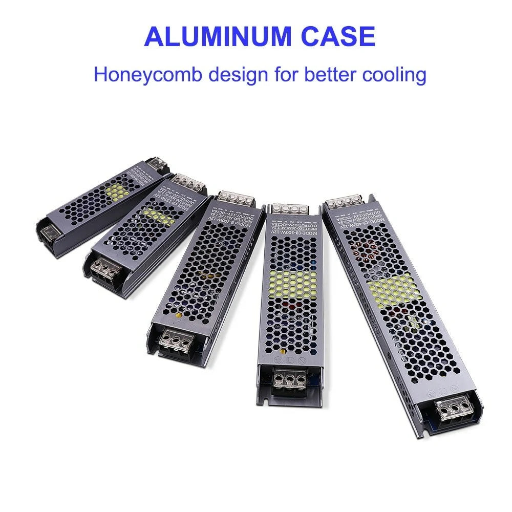 AC/DC 12V 24V Transformer 100W LED Driver Power Supply Super Thin A/D Converter for LED Strip Light Bulb