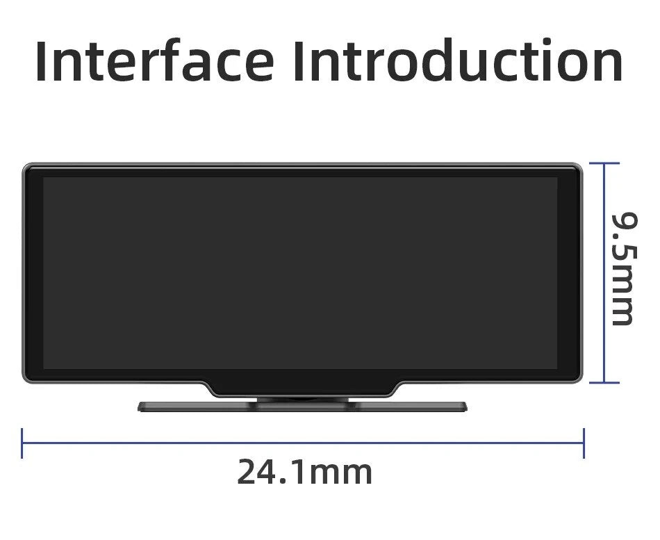 10.26 inch Portable bluetooth Car MP5 Player HD Large Screen Wireless Carplay Car Radio Built-in 1W Speaker