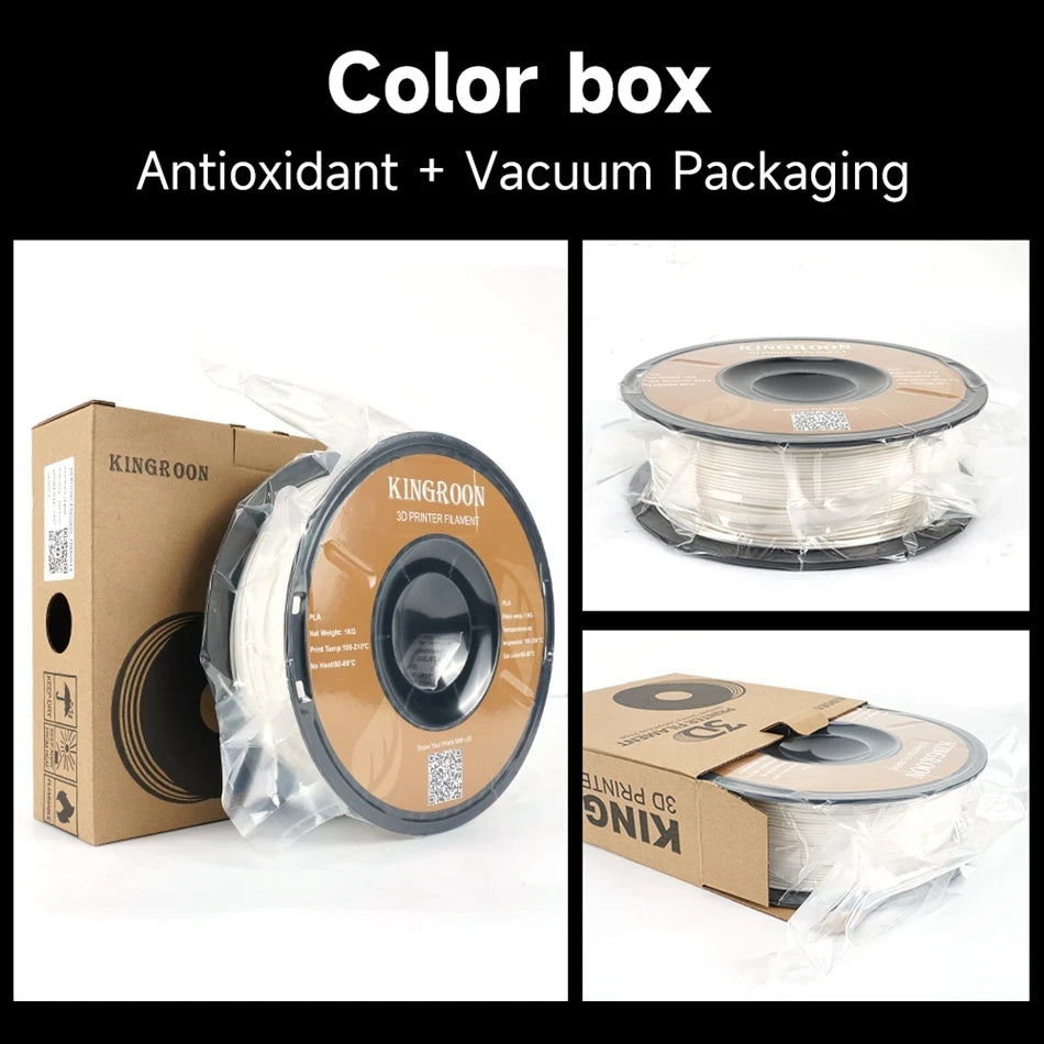 KINGROON PLA 10KG Mix Color 3D Printer Filament 1.75mm Plastic Standard 1kg/roll No Bubble for FDM 3D Printing Filaments