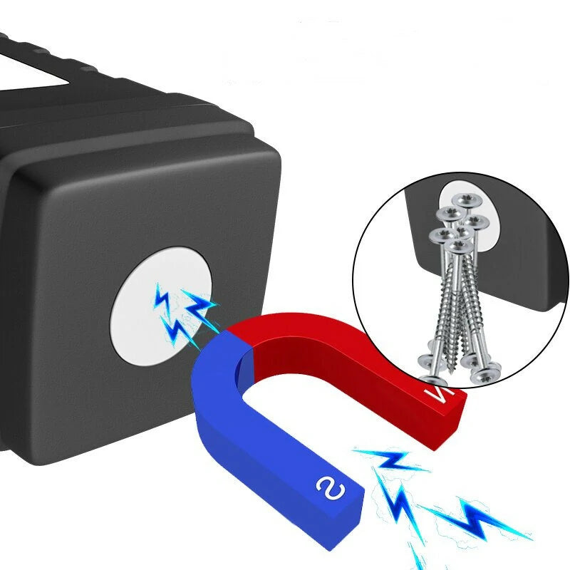 LED+COB Flashlight with Pen Clip Holder Rotatable Tail Flashlight with Magnet Strong Light Flashlight Working Light