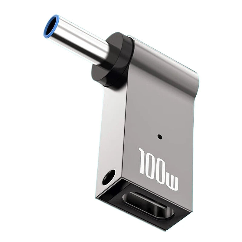 100W 5A Zinc Alloy PD Power Decoy Converter DC Male to Type-C Female Power Adapter for DELL Hasee HP Laptop Computer