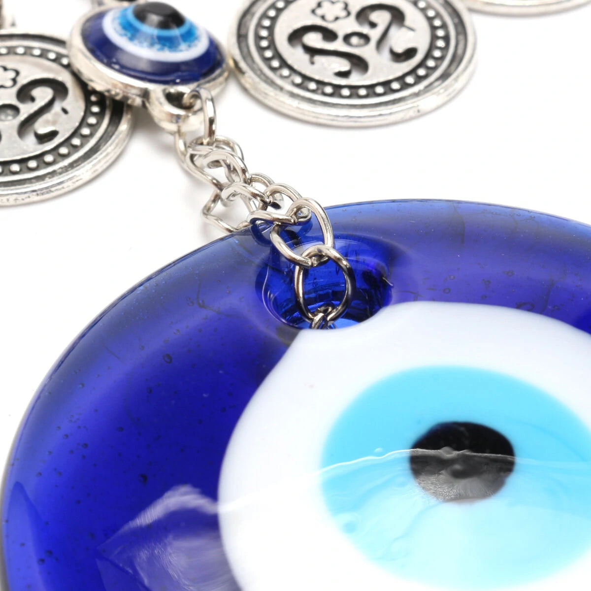 Wall Hanging Pendant Turkish Greek Blue Glass Evil Eye Amulet Lucky Eye Charm