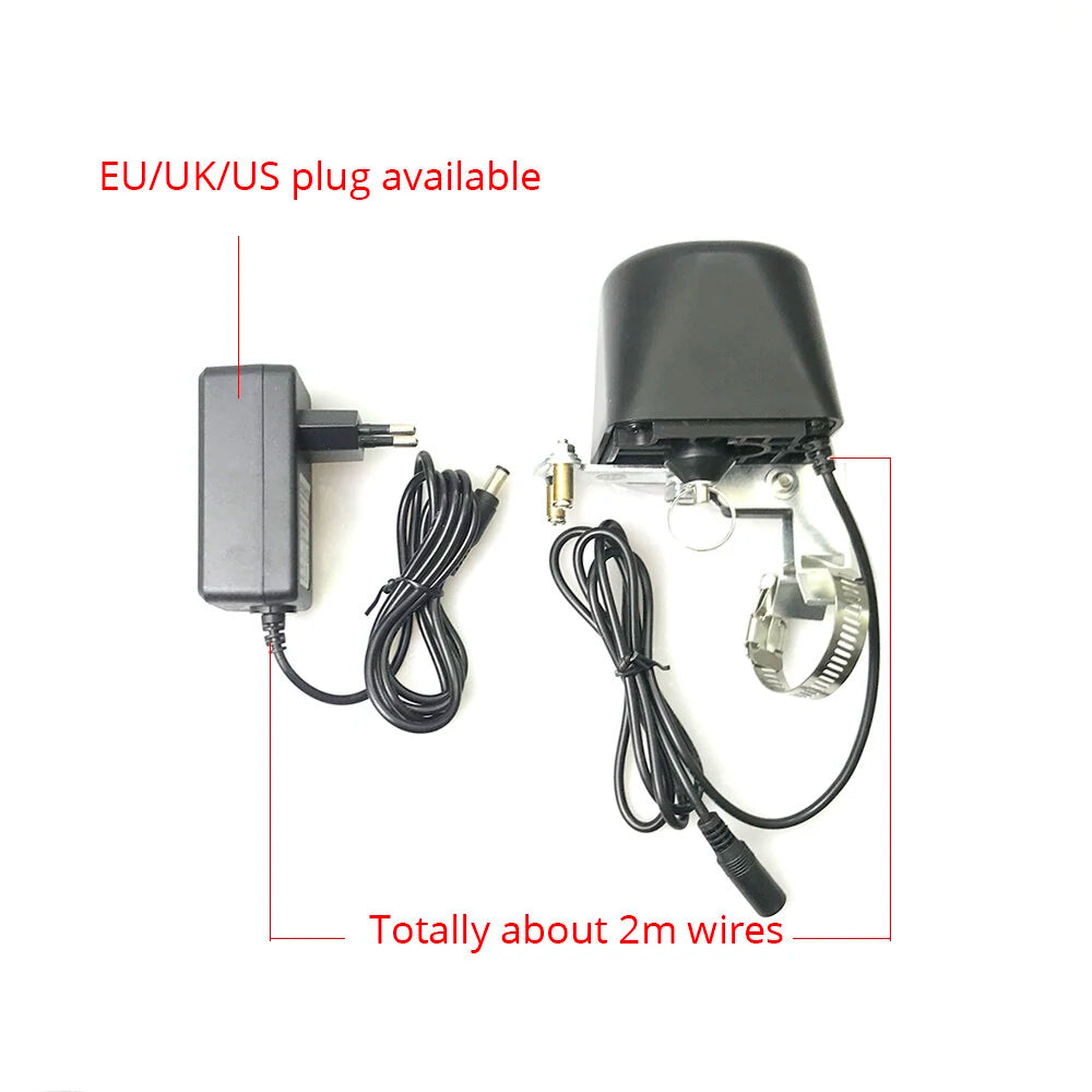 AGSIVO Tuya Wifi Smart Water Gas Valve Shut off App Remote Control Water Timer Sprinkler Controller Compatible With Alexa / Google Assistant Works with Smart Life and Tuya Application