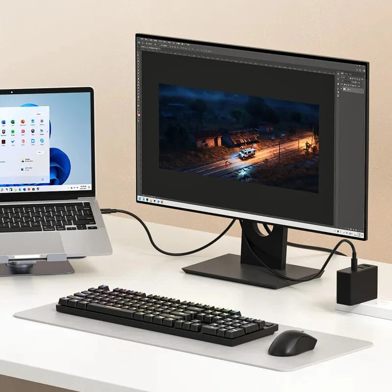 Hagibis SWC10 USB-C to HD Cable 8K 60Hz 4K 144Hz Switch 2 Steam Deck ROG Ally Screen Mirroring Adapter Cables with Support PD100W Fast Charging