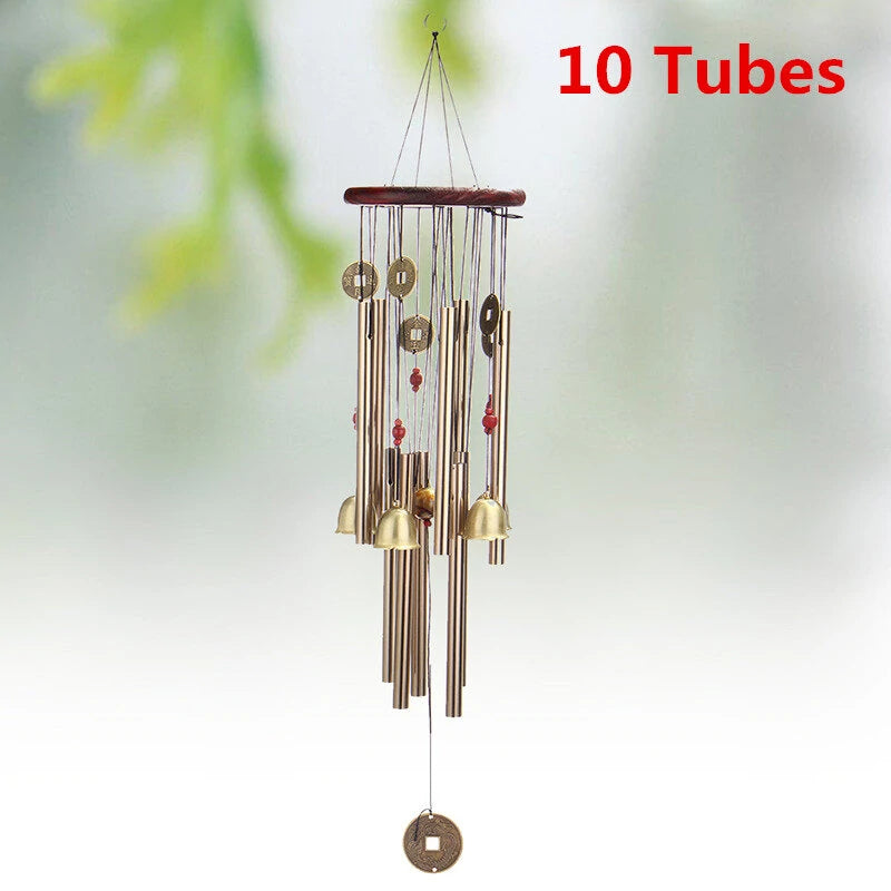 Solid Wood Bronze Metal Air Volume Multi-tube Anti-rust Copper Alloy Wind Chime
