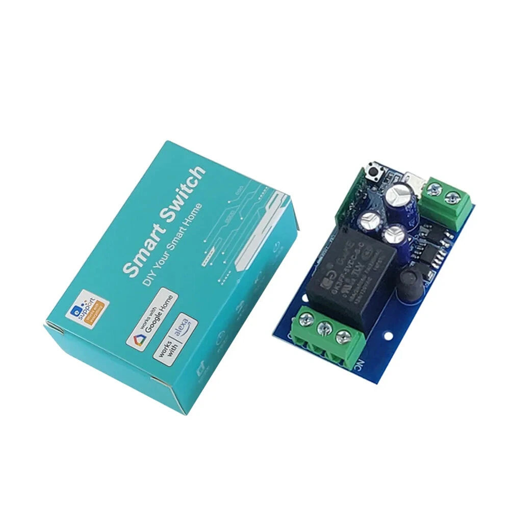 EWelink Smart WiFi Relay Switch DC 5V 12V 24V 48V Wireless Remote Control 1 Channel Alexa Google Home Voice Control