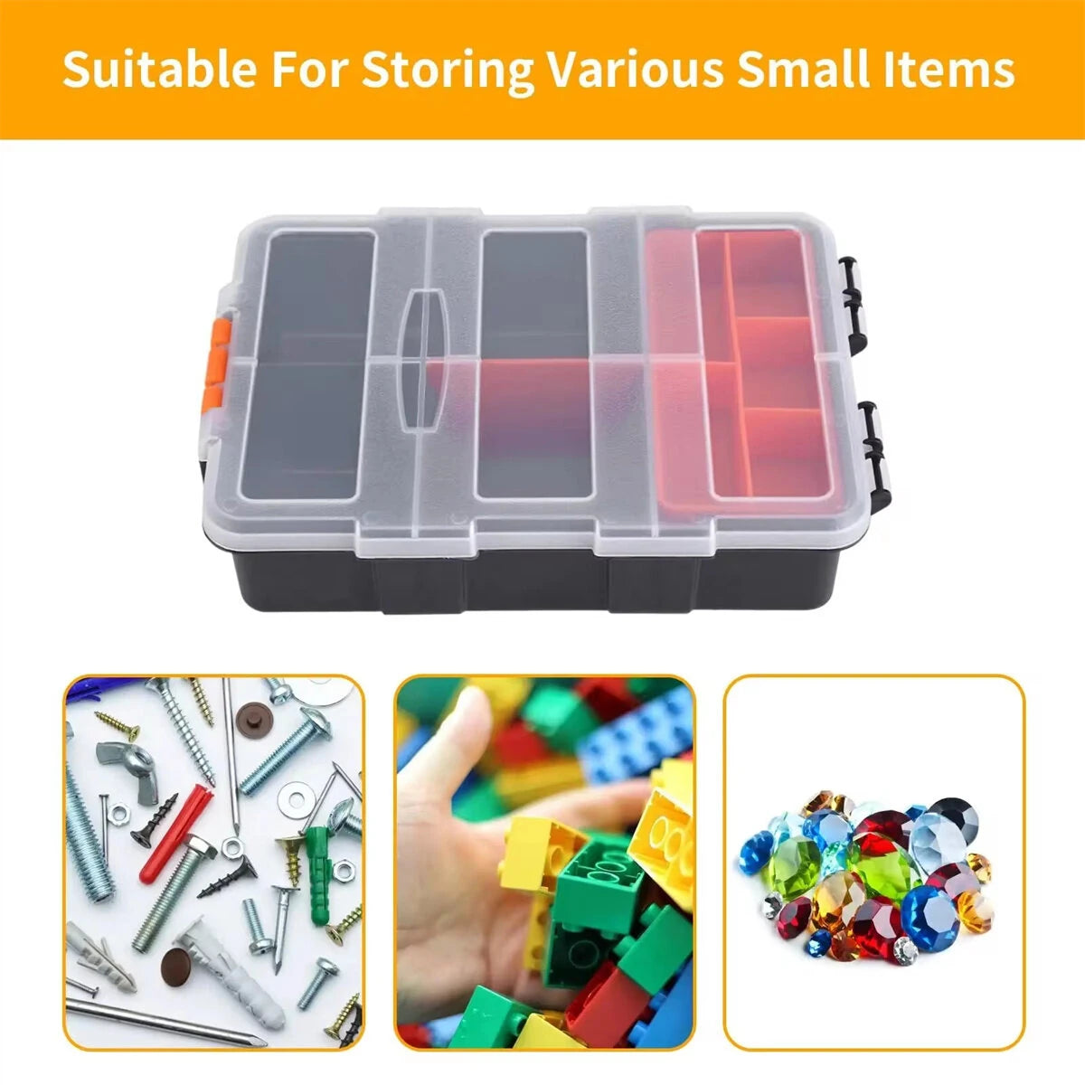 11 Grits Plastic Tool Sorting Box PP Material Ideal for Jewelry Hardware Parts Small Toys Fishing Gear Storagets