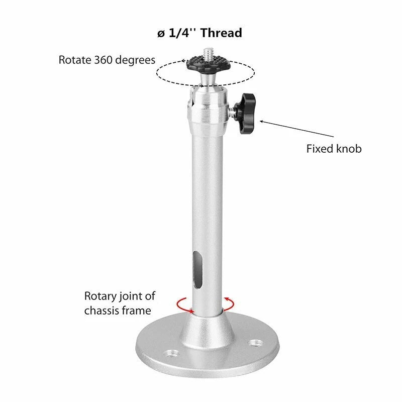 Portable Projector Bracket 360 Rotatable Ceiling Wall Mount Beamer Holder Aluminium Alloy 2KG Loading Beam Projector Stand