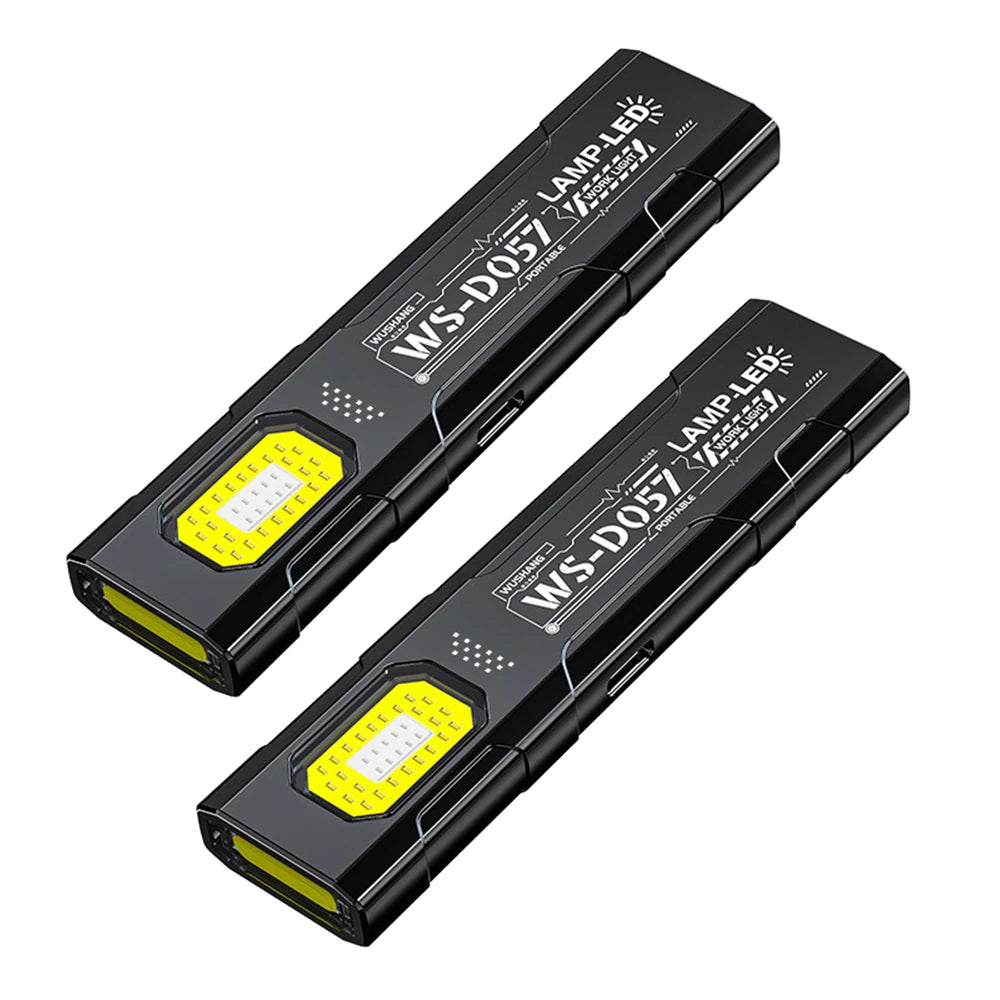 LED Keychain Flashlight Multi-functional Portable USB Rechargeable Mini Torch Light With Magnet For Outdoor Hiking Camping