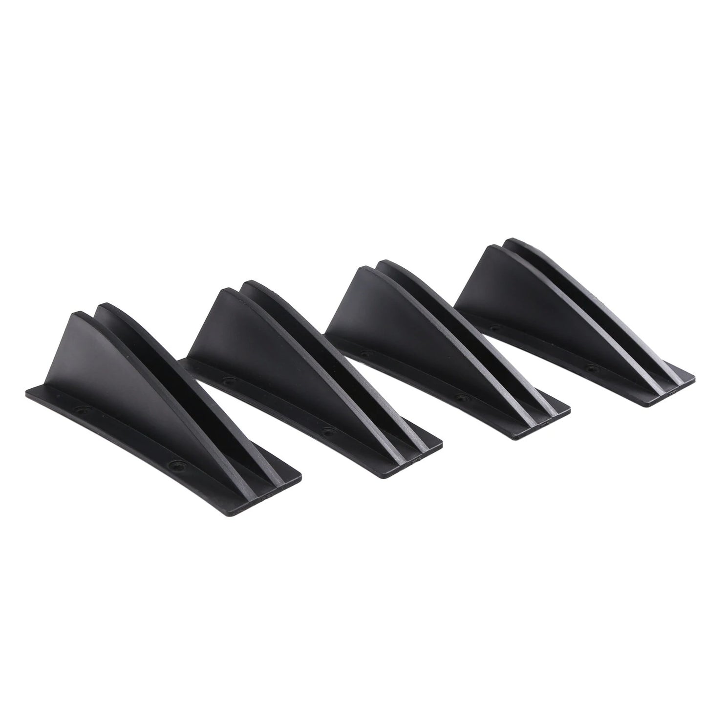 4pcs Universal Lower Rear Body Bumper Diffuser Shark Fin Diffuser Lip Splitter Shark Fins Trim