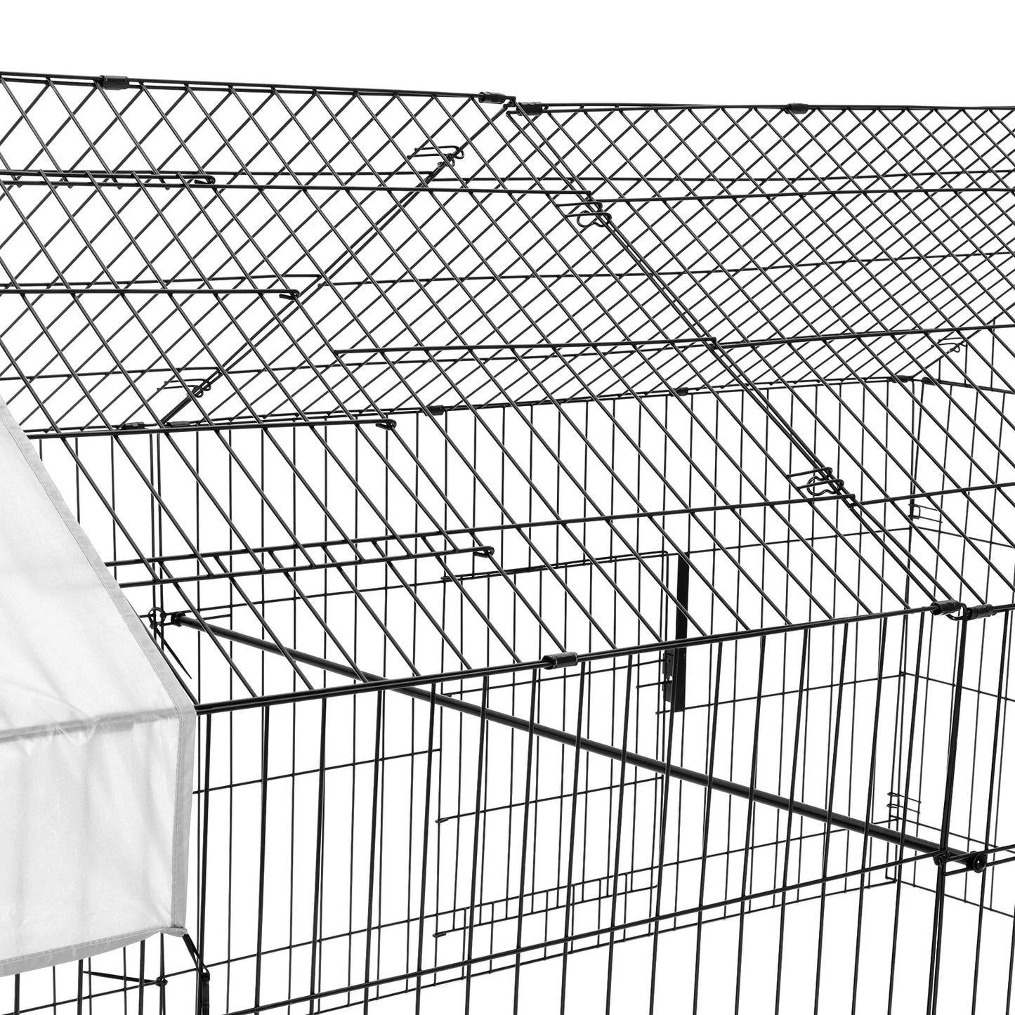 PawGiant 130'' Poultry Chicken Coop Hen House Hutch Backyard Run Nesting Box Outdoor Cage