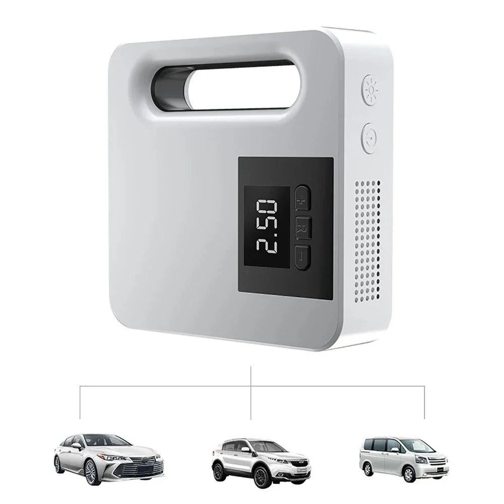 120W 12V Portable Corded Car Air Inflator Pump with LED Lighting Automatic Tire Pumping with Intelligent Digital Display