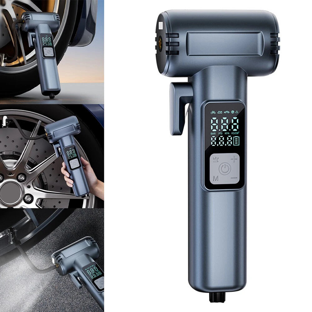 150 PSI Portable Car Inflator Pump Cordless Car Air Pump Electric High Pressure Tire Inflator Built-in Pressure Gauge