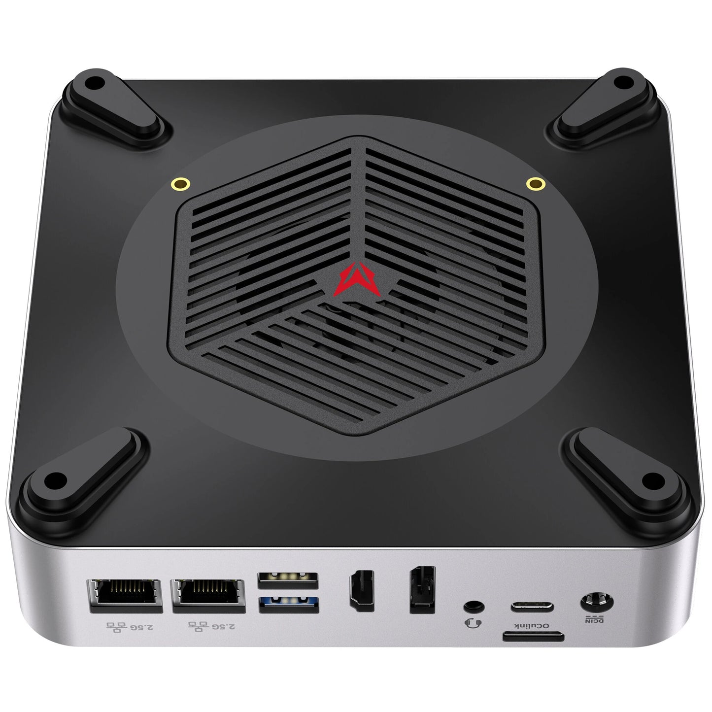 CHUWI AuBox Mini PC AMD Ryzen 7 8745HS Octa Core 16 Threads 16GB DDR5 512GB SSD WIFI6 BT5.3 Dual 2.5G LAN Quad Screen Output Mini Computer Desktop PC