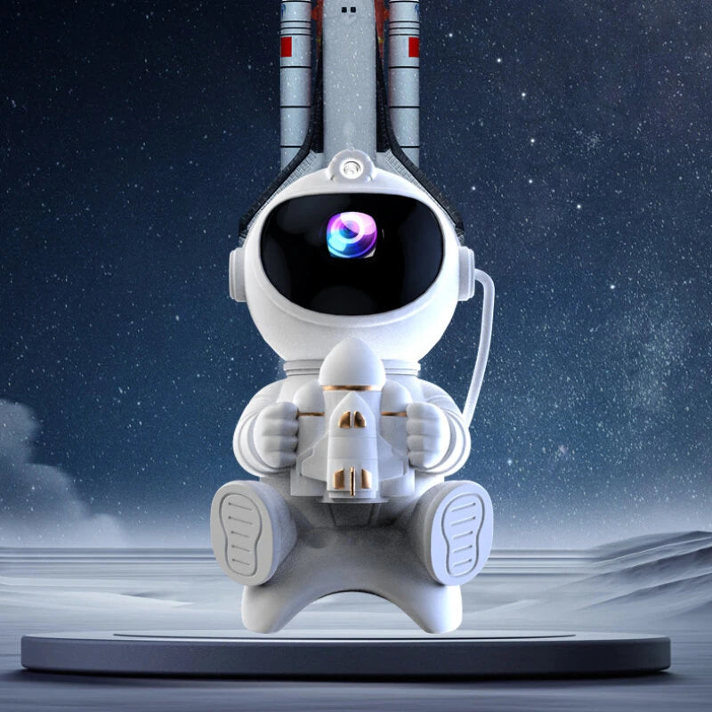 LED Astronaut Projection Lamp With Bluetooth Speaker Rocket Astronaut Starry Sky Lamp Atmosphere Lamp Night Lamp Gift Ornaments