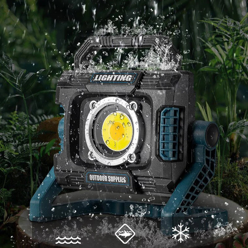 30W Professional Portable COB Spotlight Super Bright Work Light USB Rechargeable For Outdoor Camping Lawn Lamp