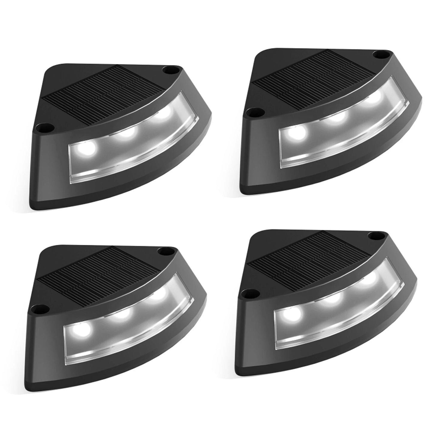 4Pack Outdoor  Solar Lights Yard Lamp Landscape Decor Villa Balcony Garden Wall Step Lamps Stair Light