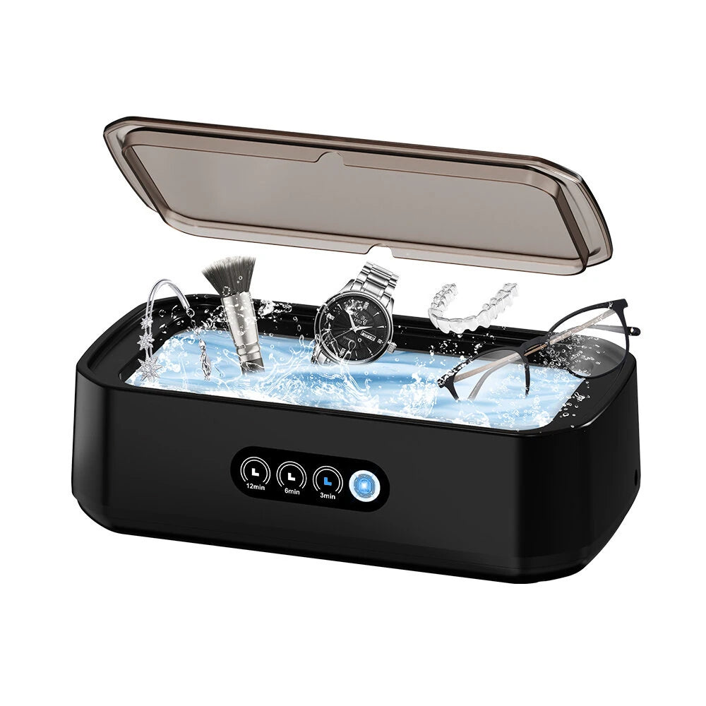 Ultrasonic Cleaner Multi-functional 650ml Touch Control 48kHz High-Frequency for Jewelry Eyeglasses Dental Appliances Silent Operation UV Sterile Cover