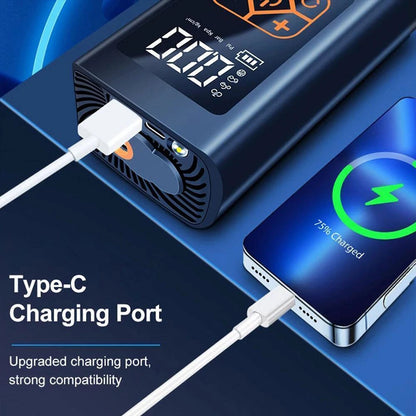 7.4V 60W Portable Car Tire Air Pump Rechargeable LCD Display Car Air Compressor Inflator For Motorcycles Bicycle Boat Tyre