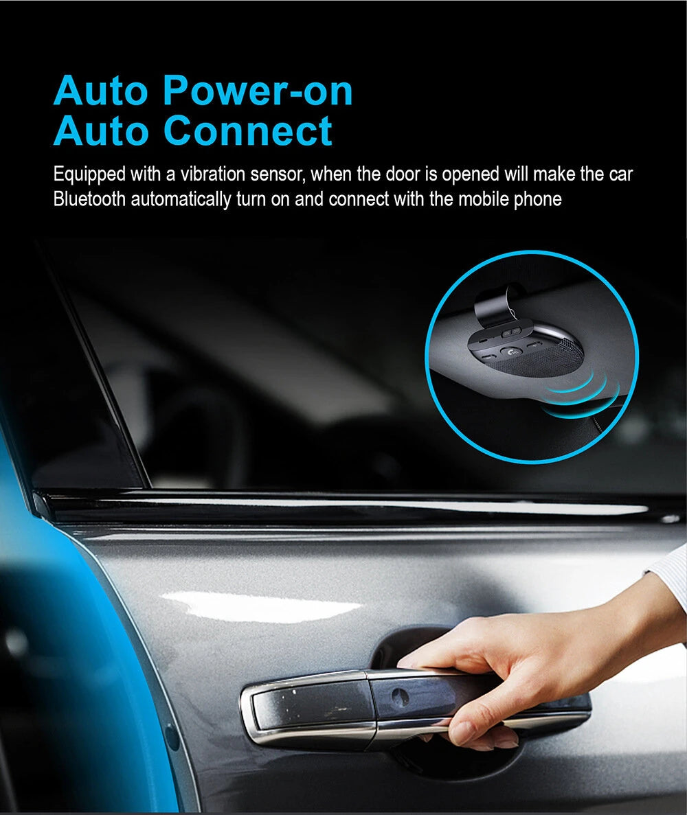 SP11 Wireless Vehicle Car V5.0 Speakers Handsfree Car Kit Hands-free Wireless Speakerphone Sun Visor Car Accessories