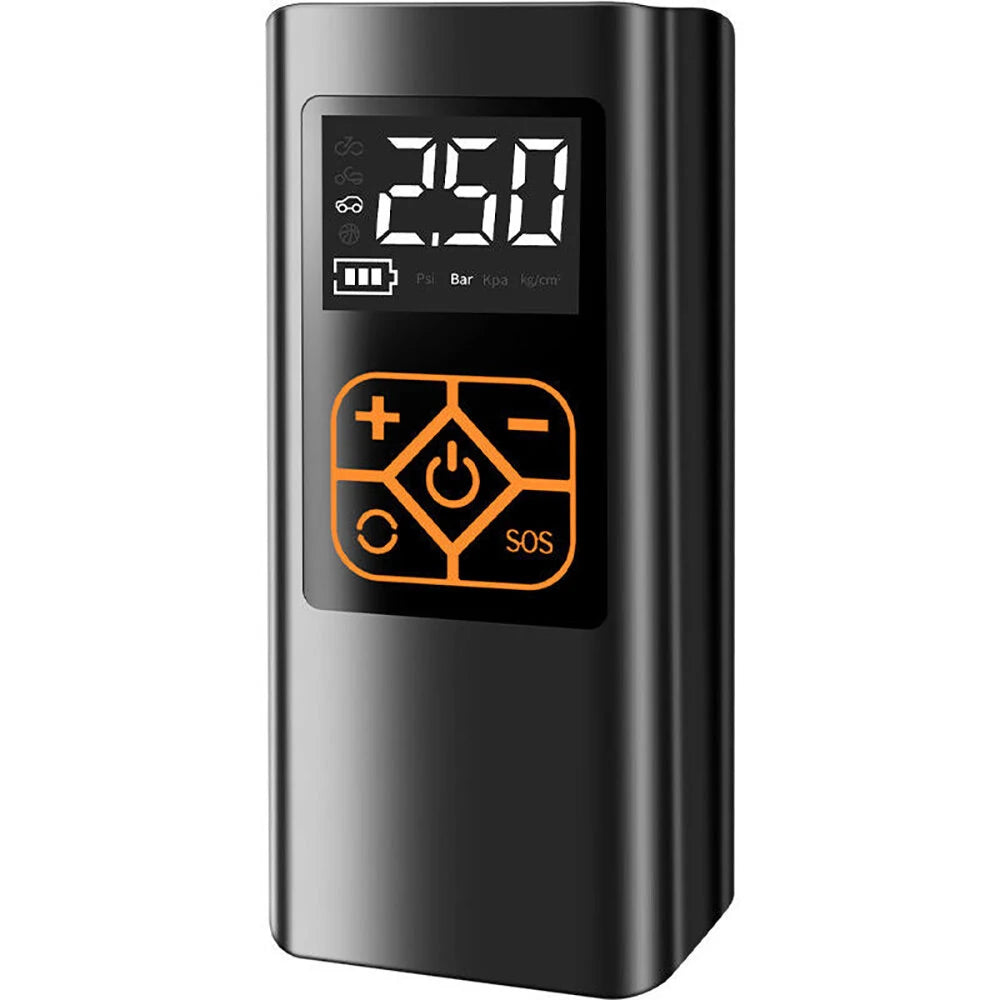7.4V 60W Portable Car Tire Air Pump Rechargeable LCD Display Car Air Compressor Inflator For Motorcycles Bicycle Boat Tyre