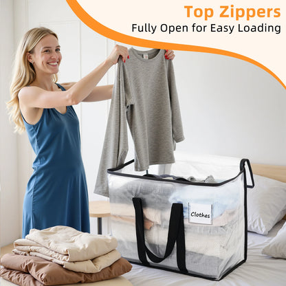 40L 4-Pack Storage Bag Organizer Set Space Saving Foldable Design Includes 38x24x8cm Packaging Lightweight