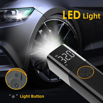 Cordless Car Portable Air Pump Intelligent Air Inflator Multifunctional High Speed High Pressure Inflator Smart Digital Car Tire Air Pump