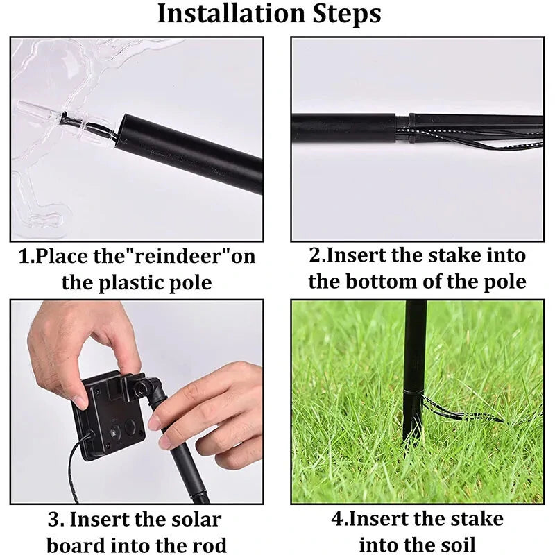 Solar Christmas Stake Light Outdoor Solar Garden Light Solar Landscape Pathway Light For Lawn Patio Yard Waterproof