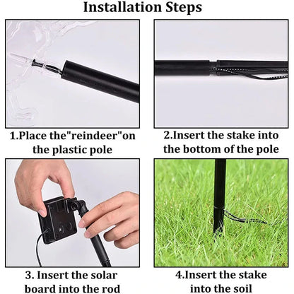 Solar Christmas Stake Light Outdoor Solar Garden Light Solar Landscape Pathway Light For Lawn Patio Yard Waterproof