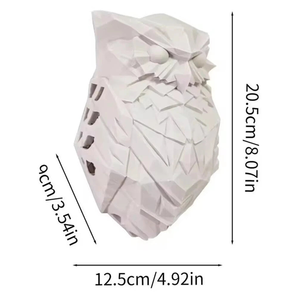 Eagle Owl Animal Projector Wall Lamp 3D Print Sconce Light Plastic Material Battery Operated Home Decor for Halloween Xmas