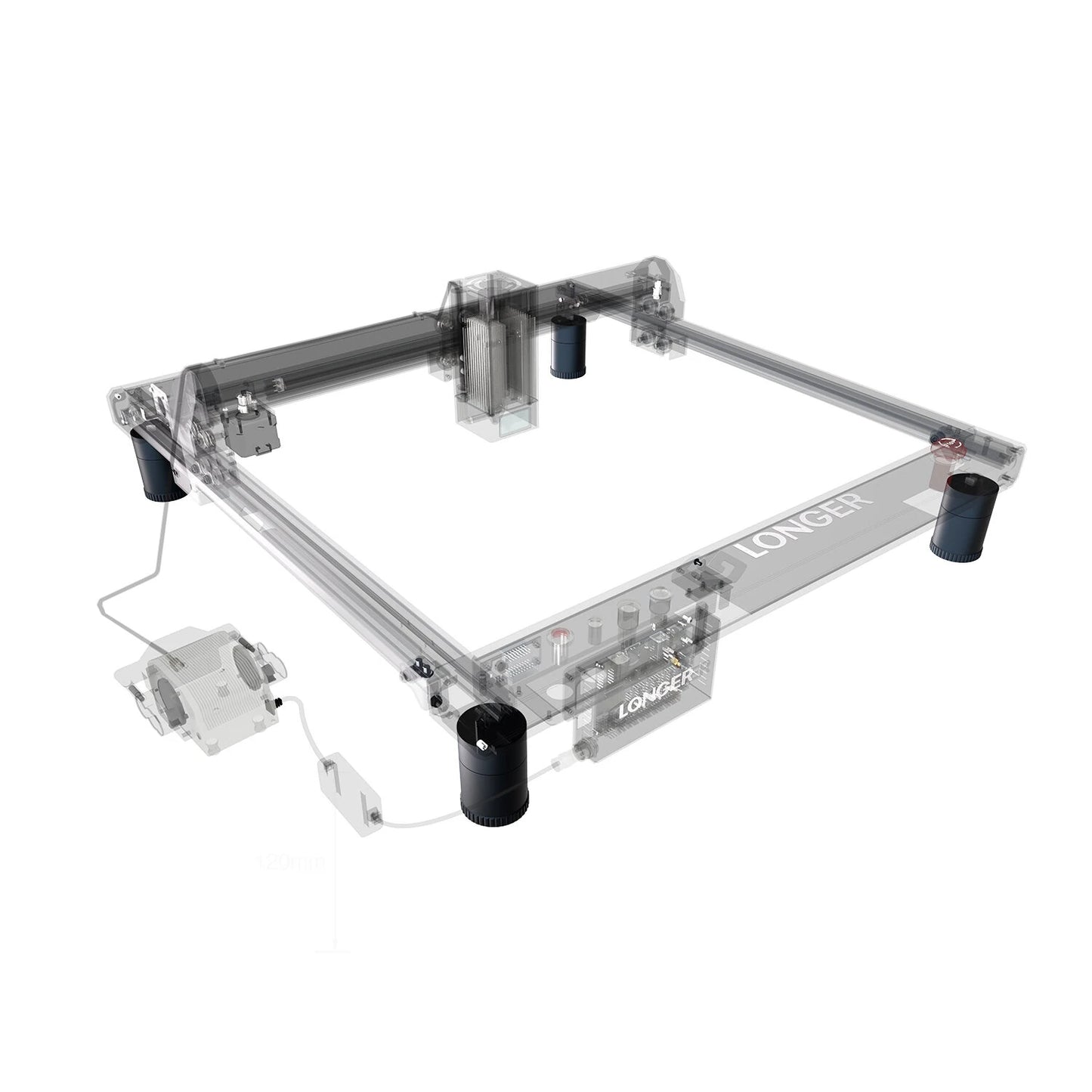 [EU/US Direct]LONGER Raiser for Laser B1 Engraver Height Raiser Adjustable Stackable Extension Columns 50mm Height Increase for Tall Objects and Cylindrical Engraving