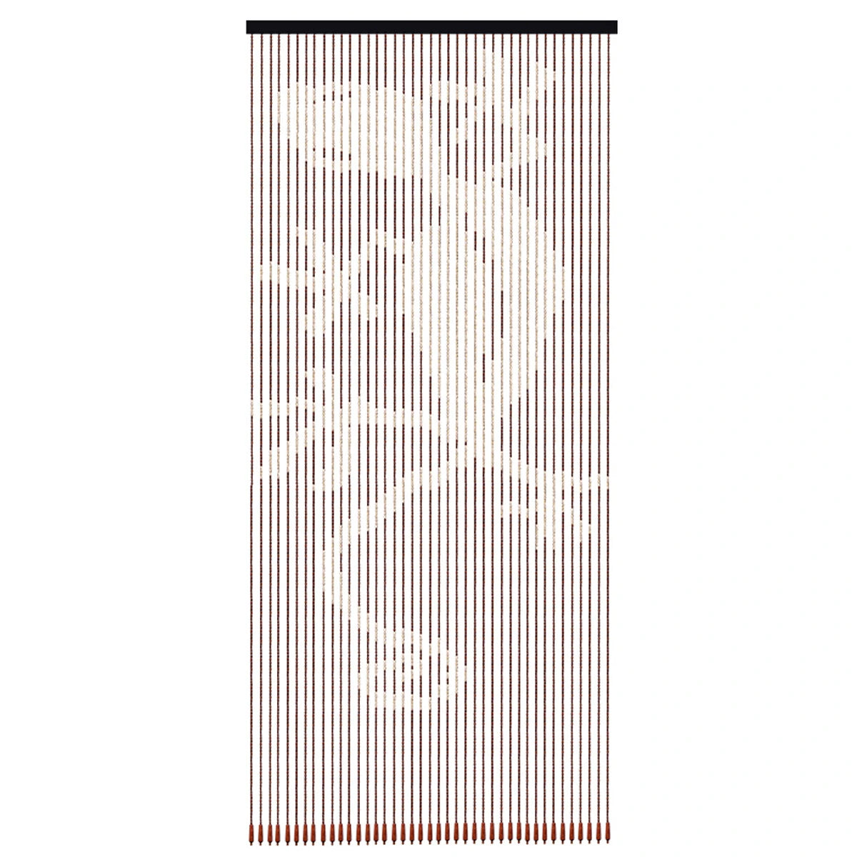 90x195cm 41 Line Wooden Bead Curtain Non-toxic Fly Screen For Porch Bedroom Living Room Bathroom