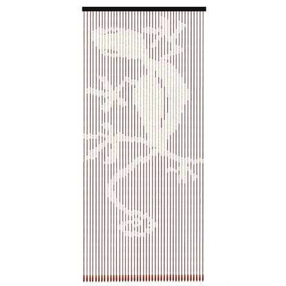 90x195cm 41 Line Wooden Bead Curtain Non-toxic Fly Screen For Porch Bedroom Living Room Bathroom