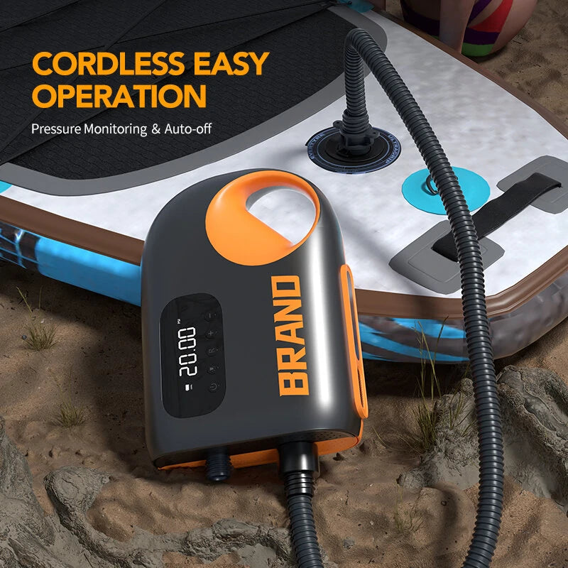 20PSI Electric SUP Air Pump 12000mah Inflatable Deflatable Air Inflator with DC12V Car LED Light for Outdoor Paddle Board Boat Kayak