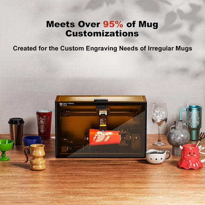 [EU Direct]TWO TREES TS5 4-in-1 Rotary Laser Engraver 10,000 mm/min Engraving Speed Eye Protaction Enclosed Design Laser Machine for Cups Rings Balls