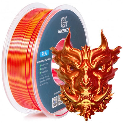 [EU/UK Direct]Geeetech Silk PLA 3D Printer Filament 1.75mm 1kg Dual Colors No Clogs No Bubbles High Gloss Wide Compatibility