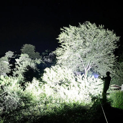 LUMINTOP GT4695 Pro 20000 Lumens High Powered LED Flashlight with Large Capacity 32000Mah 46950 Battery Power Bank, 520M Strong Light LED Torch Outdoor Powerful Search Light