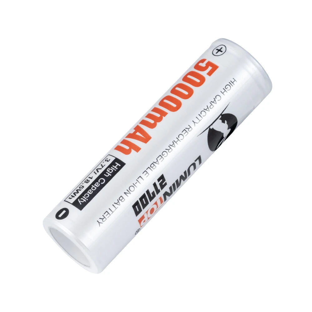 2Pcs Lumintop 21700 Flat-top Battery 5000mAh High Capacity Rechargeable Li-ion Cell 3.7V/18.5Wh Flashlight RC Home Tools Toys Batteries
