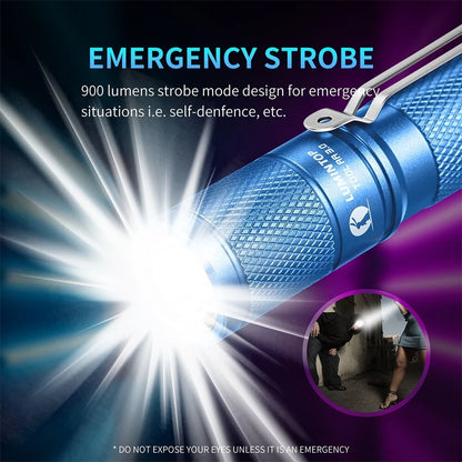 Lumintop Tool AA 3.0 900lm Mini Size LED Keychain Flashlight 14500 And AA Battery EDC Torch With Tail Switch Tactical Survival Tools