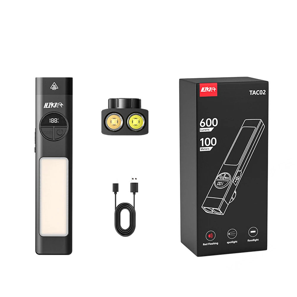 600LM Portable Flashlight UV Light 8 Lighting Modes Built In 1000mAh Battery Rechargeable Magnetic With Clip Emergency Torch Clip Pocket Light