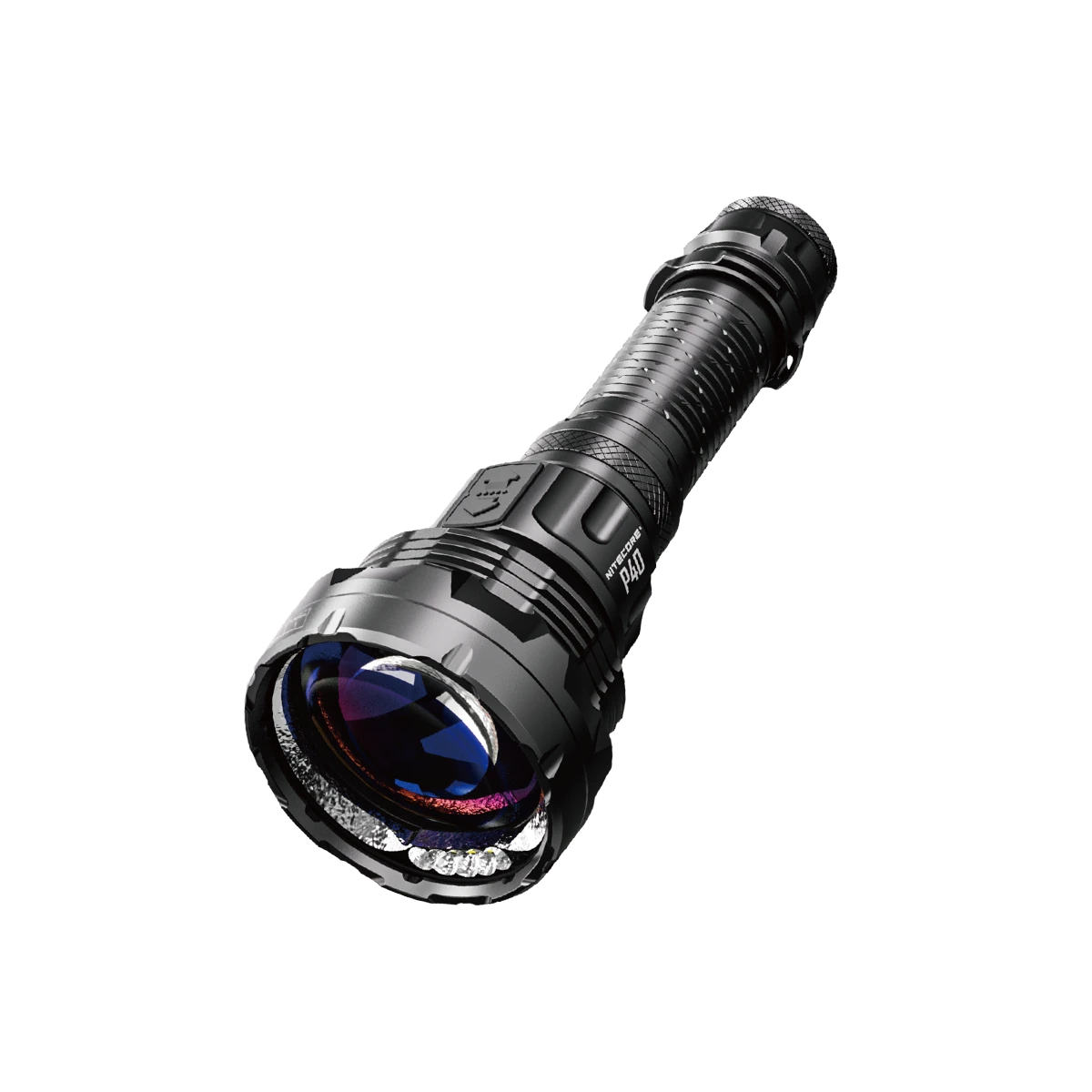 Nitecore P40 Long-Range LEP Flashlight 2000 Lumens 3171 Yards Beam Distance USB-C Rechargeable Spotlight & Floodlight Waterproof Tactical Flashlight for Search & Rescue, Outdoor, Camping