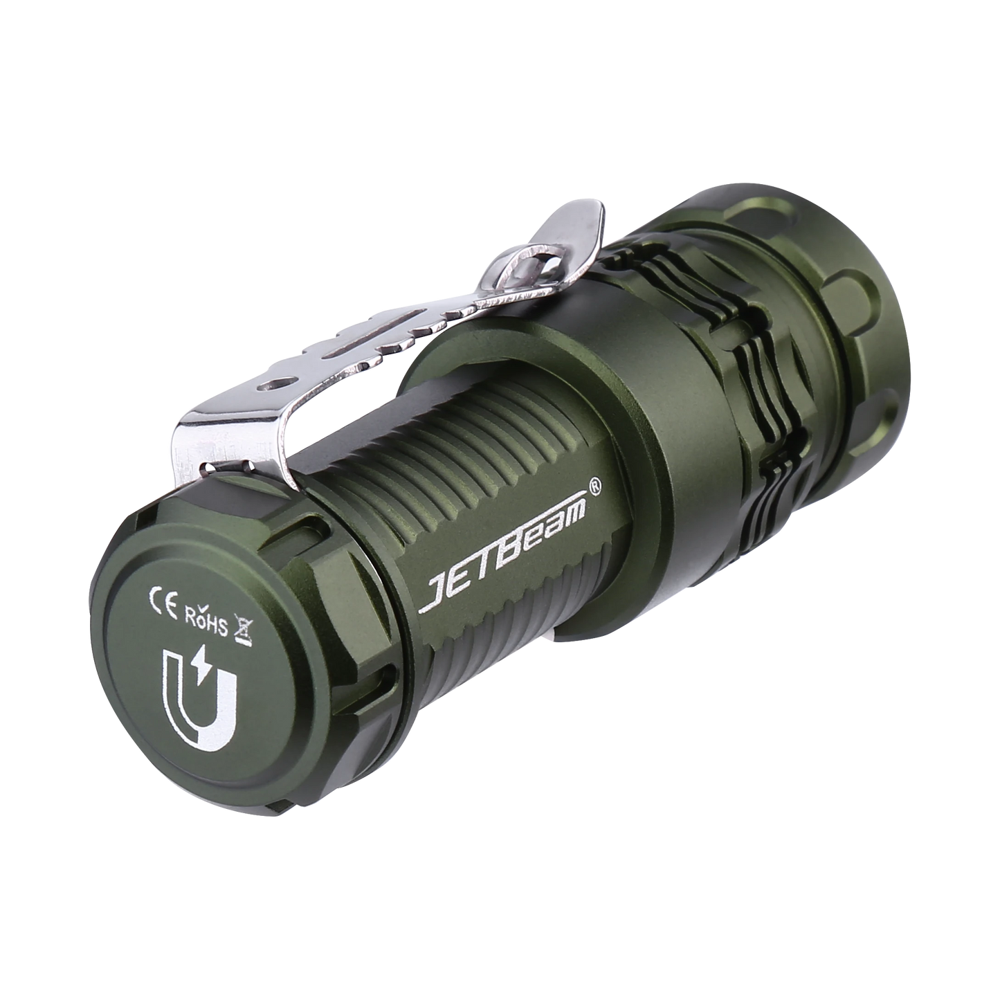 JETBEAM RRT0 PRO LED Rechargeable Small EDC Flashlight Equipped with 3 high-Brightness LEDs+with RGB Light,1680 lumens Maximum Range 200 Meters,IP66 Waterproof,for Outdoors,Work,Emergency