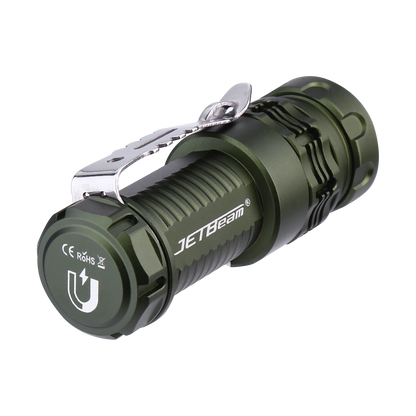 JETBEAM RRT0 PRO LED Rechargeable Small EDC Flashlight Equipped with 3 high-Brightness LEDs+with RGB Light,1680 lumens Maximum Range 200 Meters,IP66 Waterproof,for Outdoors,Work,Emergency